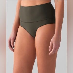 Lululemon Vitalize High-rise Swim Bottom in Dark Olive Sz 6